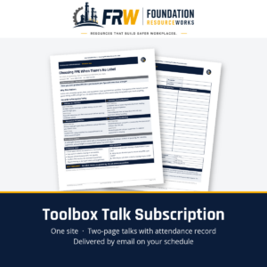 Toolbox Talk Subscription — One Site